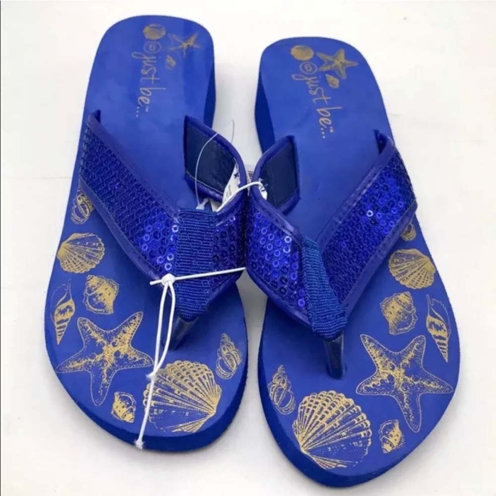 Foam wedge flip-flops sandals beach theme